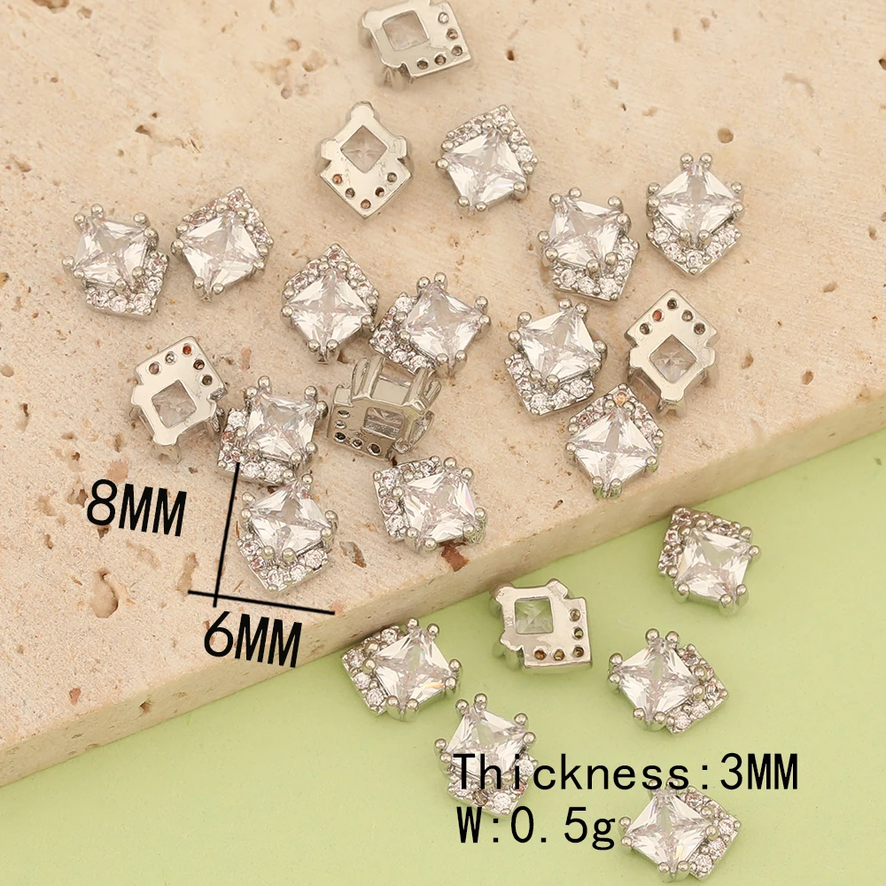 Cordial Design 50Pcs Jewelry Accessories/DIY Making/Cubic Zirconia Charms/Genuine Gold Plating/Hand Made/Fingernail Findings - cordial