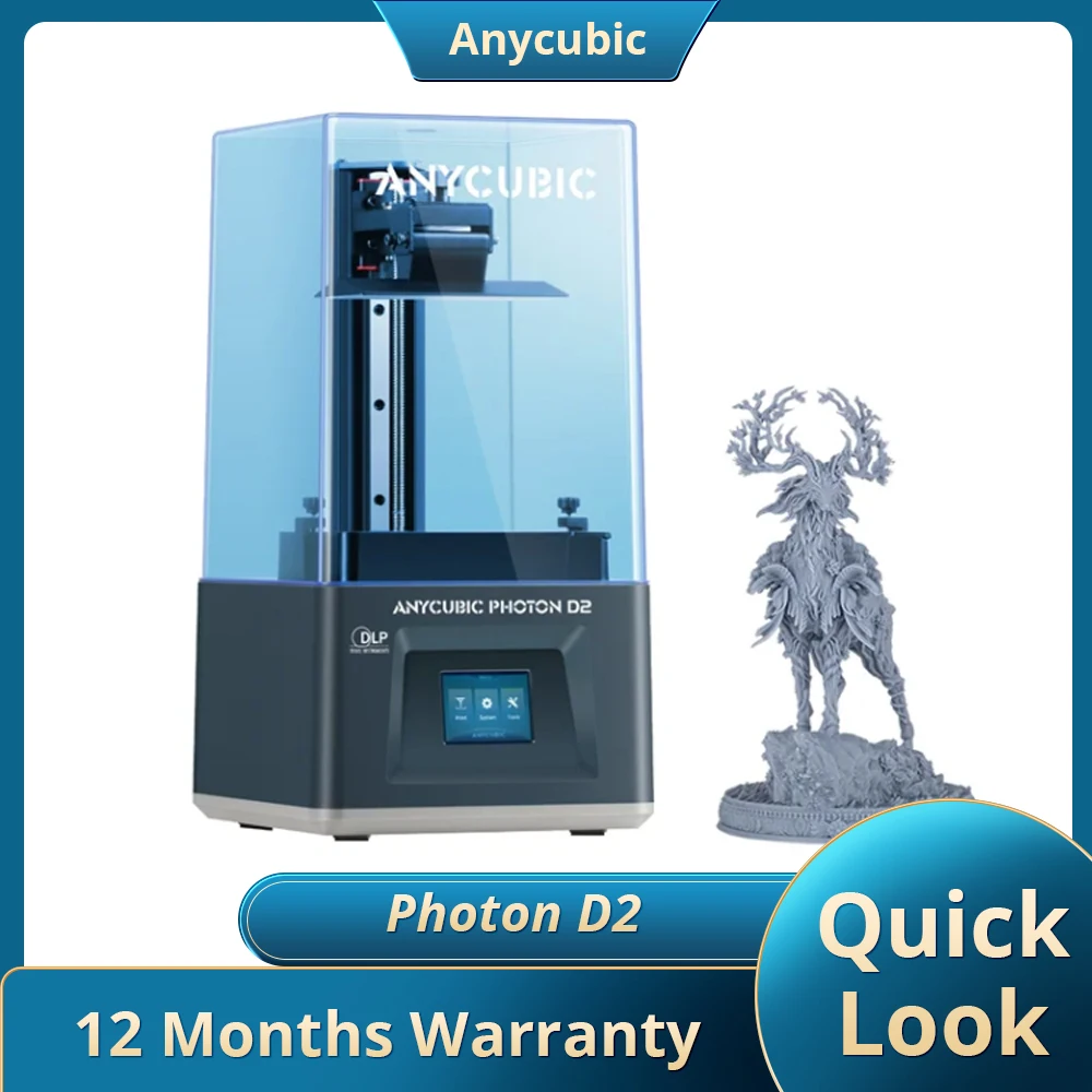 Anycubic Photon D2 DLP 3D Print PrinterHigh-Speed High Precision Speed Low  Power Mute Printing UV Resin 3D Printer Impresora 3d - AliExpress