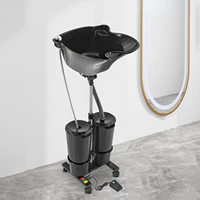 Bassin de shampoing réglable pour Salon de coiffure, avec 2 seaux, réservoir de shampoing amovible Portable, outils de coiffure 2