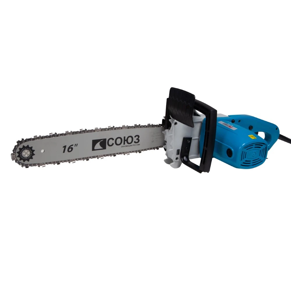 Пила цепная электрическая СОЮЗ ПЦС-9926 (Мощность 2600 Вт, длина шины 400 мм, шаг цепи 3/8 дюйма)