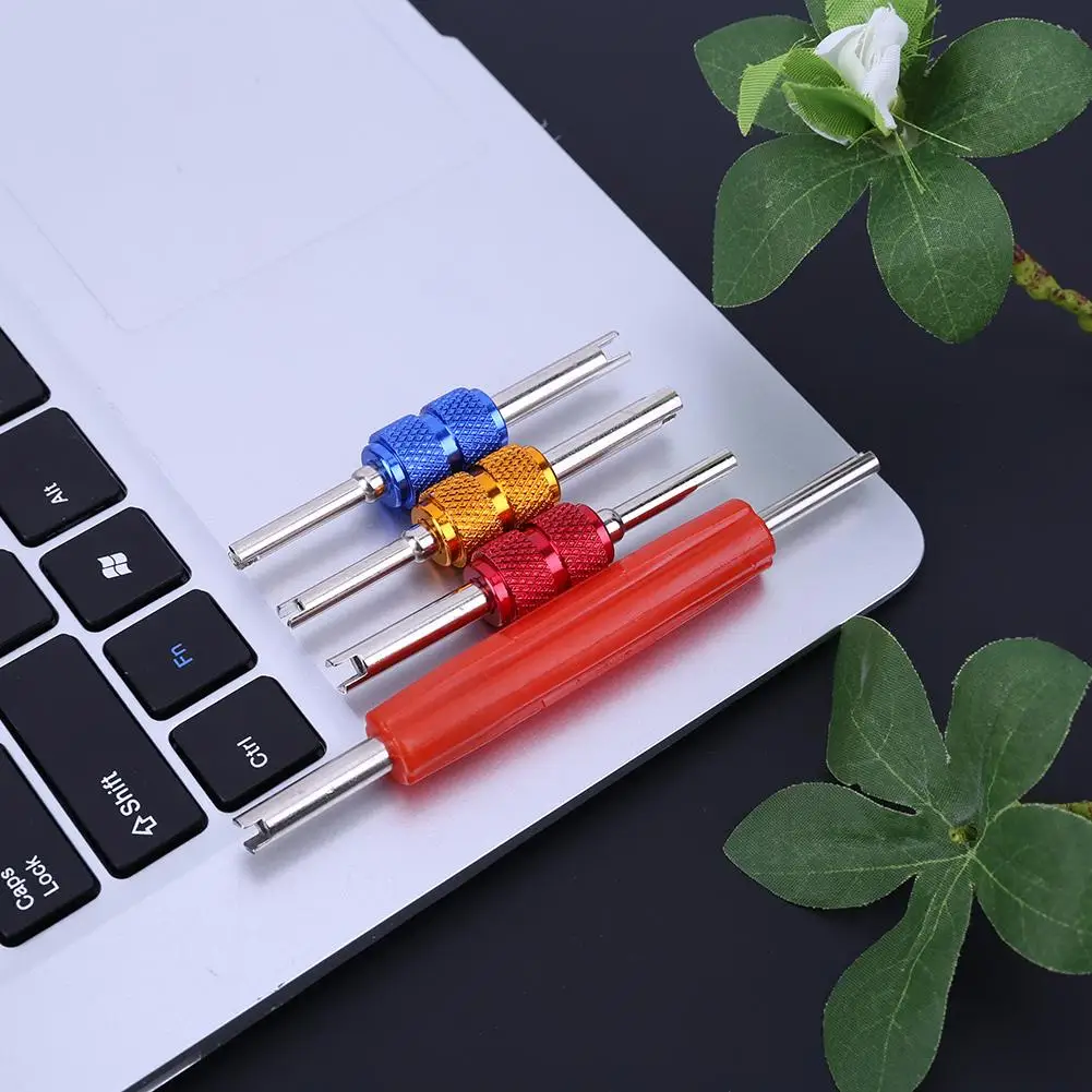 범용 타이어 밸브 코어 스템 리무버 스크루 드라이버 자동 트럭 휠 수리 설치 제거 도구 자동차 스타일링 이중 사용 도구