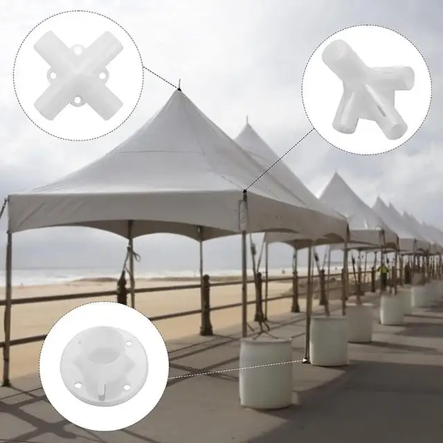 Canopy Connectors Láb Sarokközpont Sátra Keret Támogató Kiegészítők Telepítéséhez Kültéri Parti Teraszos Lombkorona Sátor - Image 2