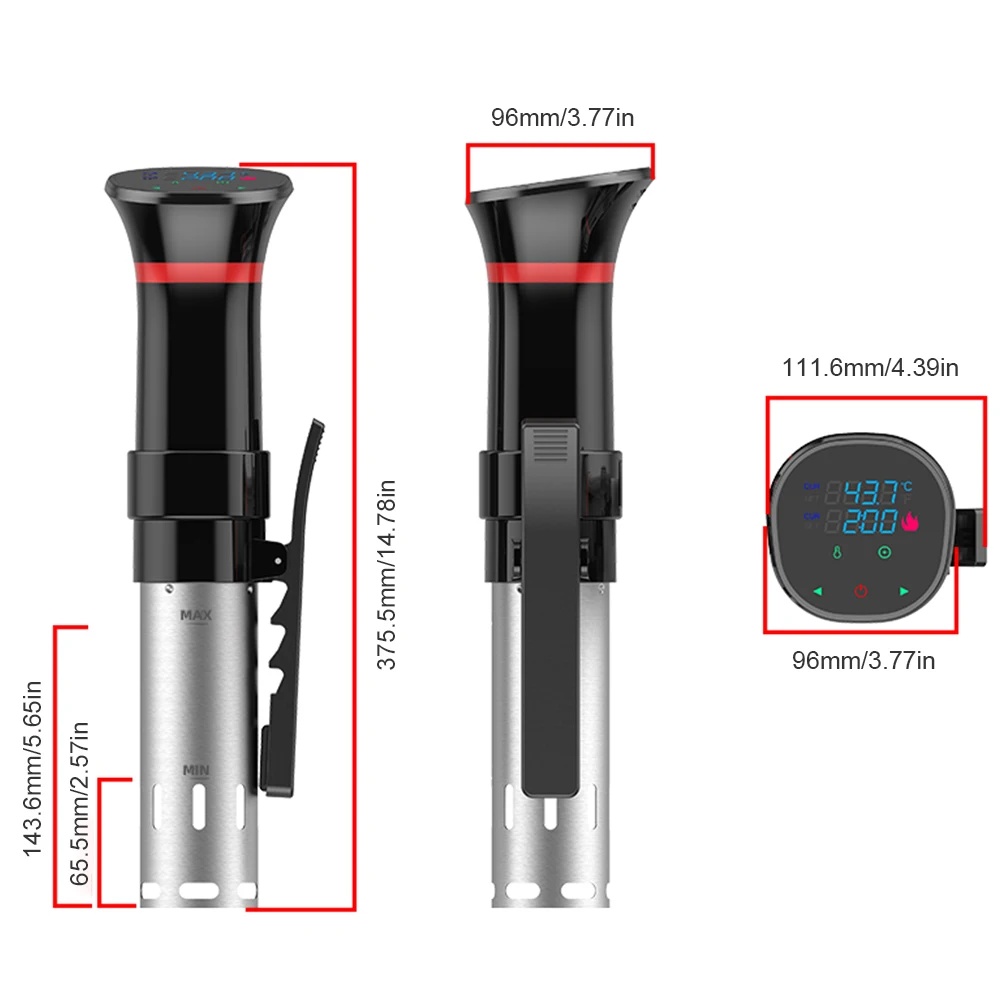 Sous Vide Machine Immersion Circulator 1100 Watts LCD Digital Display Accurate Temperature Waterproof Sous Vide Precision Cooker 2