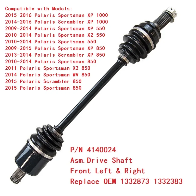 For POLARIS SPORTSMAN X2 500 550 570 700 800 850 & POLARIS SPORTSMAN XP 550 850 1000 ETX MV7 ATV parts CV Axle Half drive Shaft