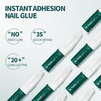 Nailpop Portable Nail Glue Gel with Remover Kit Quick-Drying Nail Adhesive for Press on Nails,Fake Nail Tips Gel Glue 4/8/12pcs 2