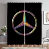 Kitchen Curtains for Living Room Curtain for Room 2 Panel M--Benz Halloween Decoration Shades Partition Home Interior Curtains 1
