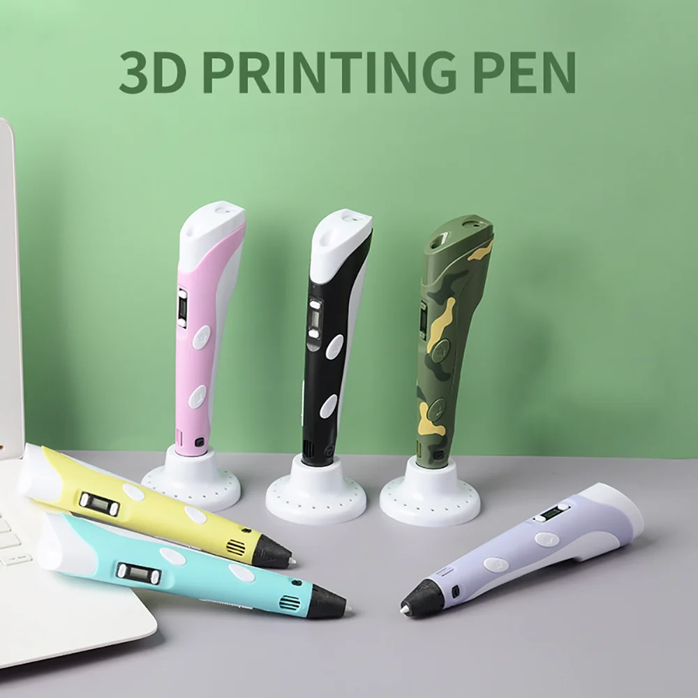어린이를위한 3D 펜 DIY 드로잉 인쇄 펜 LCD 화면 호환 PLA 필라멘트..