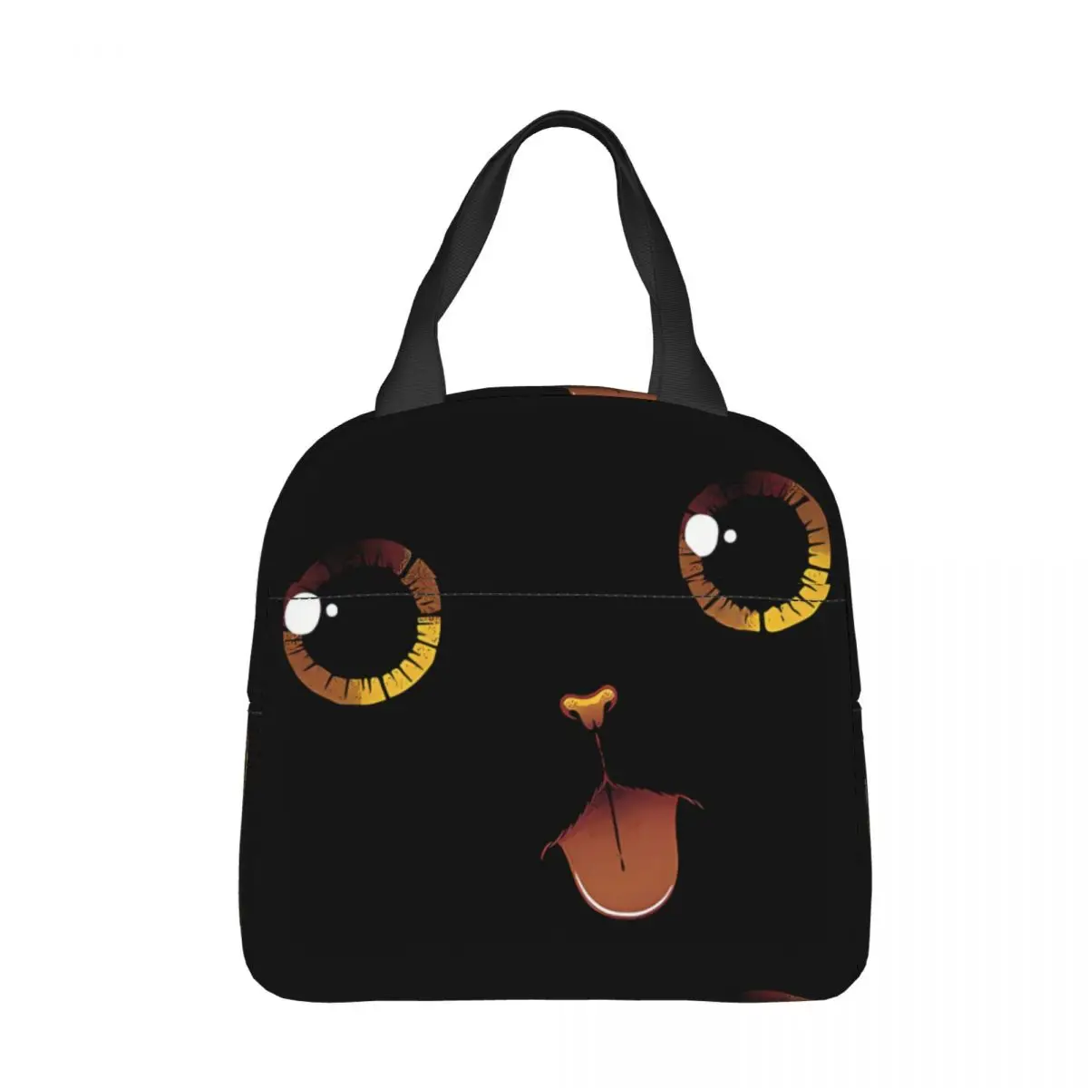 

Cute Black Cat Insulated lunch bag Catzilla Monsters Kitten Women Kids Cooler Bag Thermal Portable Lunch Box Ice Pack Tote