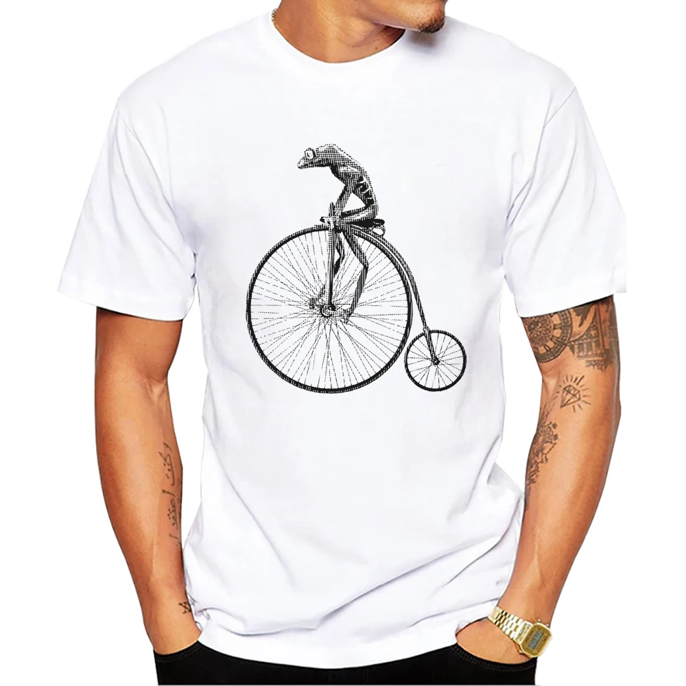 

2023 Men's Fashion High Weel Frog Design T-Shirt Cool Creative Printing Tops