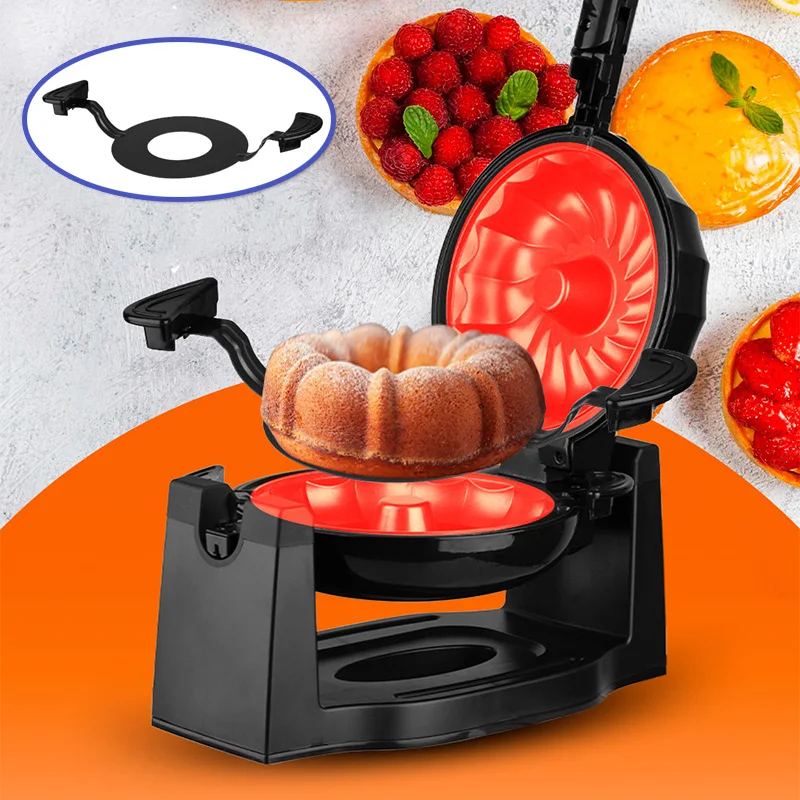 1800W Electric Flip Cake Maker Rapid Non-Stick Rapid Uniform Heat Pan Breakfast Dessert Cooking Machine Bread Toaster 3