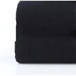 Luxurious Black Cotton Hand Towels - Soft & Absorbent, 2 - Pack - 35X35 2pcs (Black)