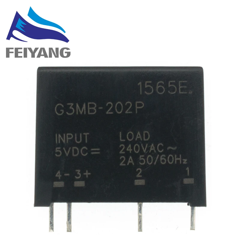 SAMIROB Halbleiterrelais G3MB-202P-5VDC G3MB-202P-5V DC-AC PCB SSR Eingang 5VDC, Ausgang 240V AC 2A G3MB-202P – Detail 1