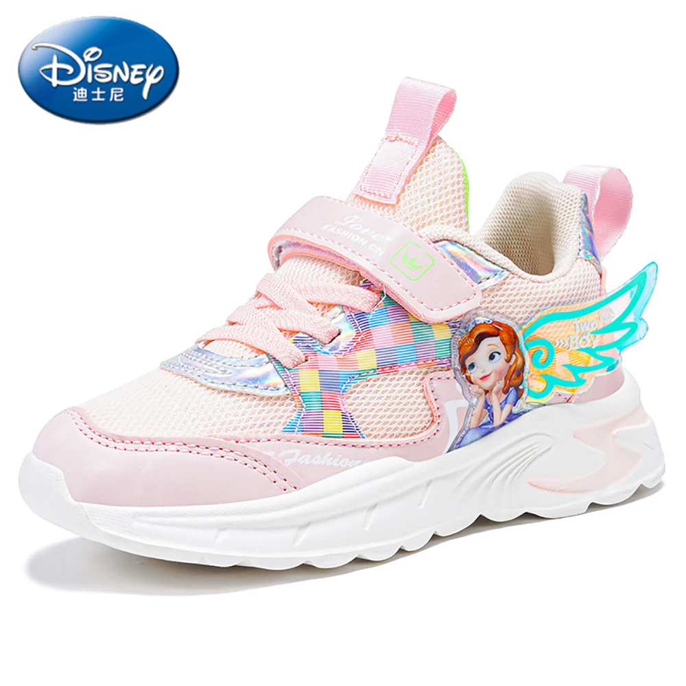 Disney Kids Casual Sneakers For Spring Summer Girls Fashion Sofia Princess Sports Shoes Children