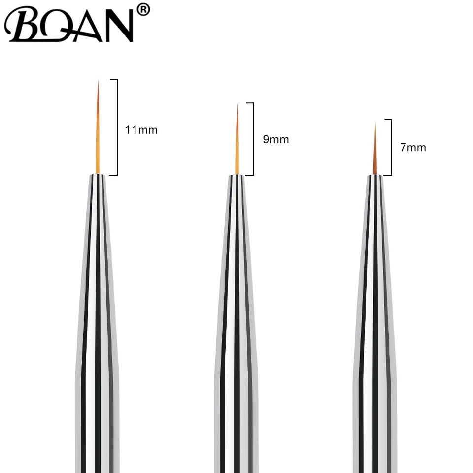 3 Pz/set Nail Art Liner Pennello Gel Polish Pittura Art Design - Foto 6