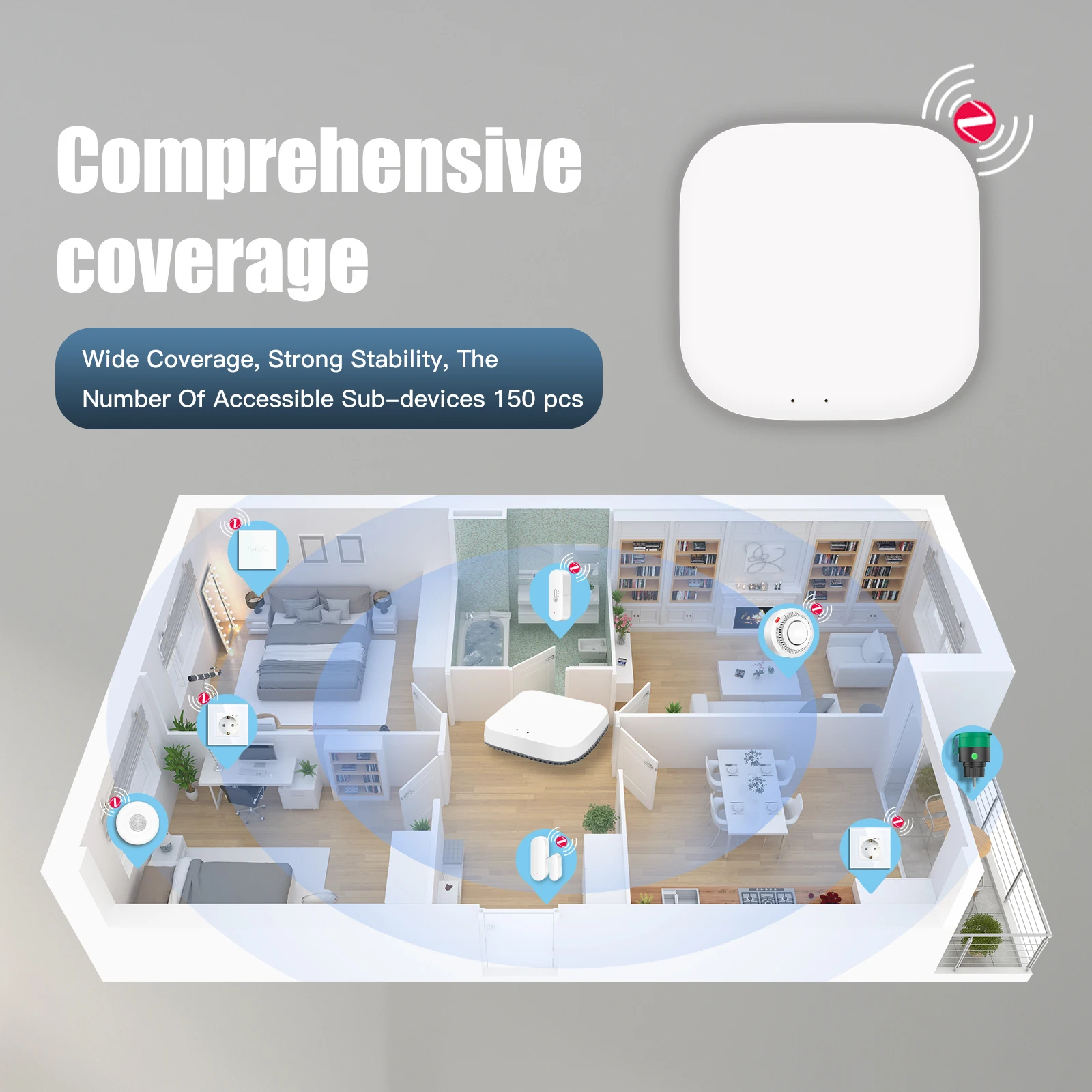 Фото Умный концентратор BSEED Tuya Zigbee, хаб с удаленным управлением для моста и умного дома, работает с приложением Google Home №2