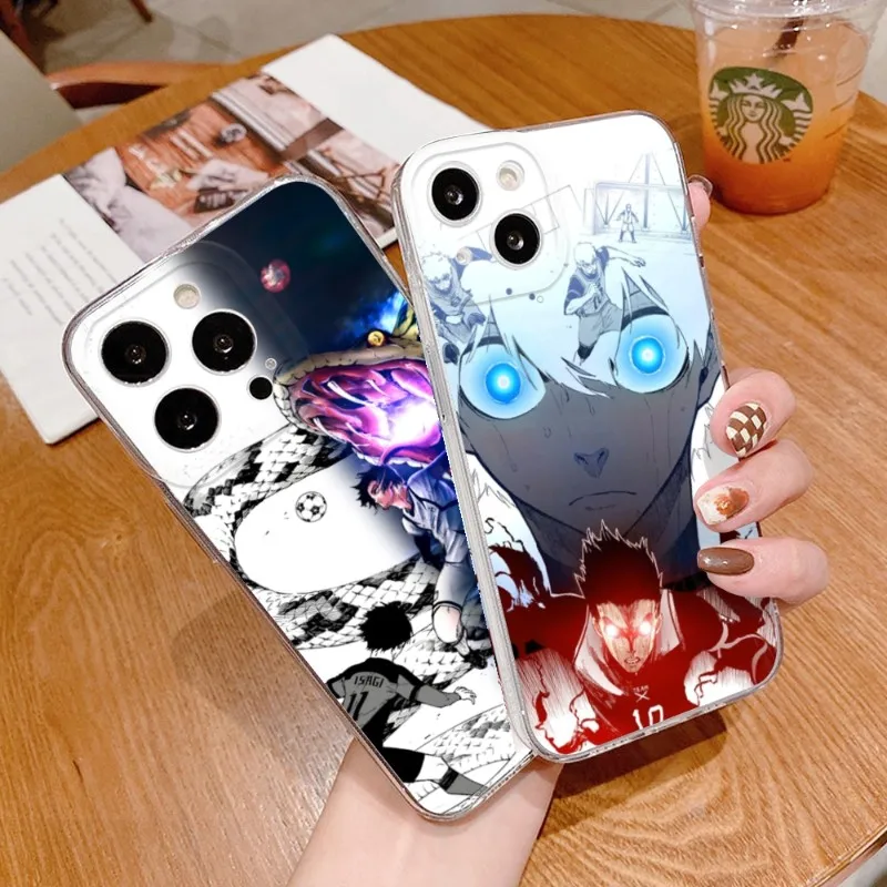 Custodia Per Telefono Anime Blue Lock Per Iphone 14 13 12 11 Pro 14 15 Plus 13 Pro Max Xr Xs Cover Trasparenti