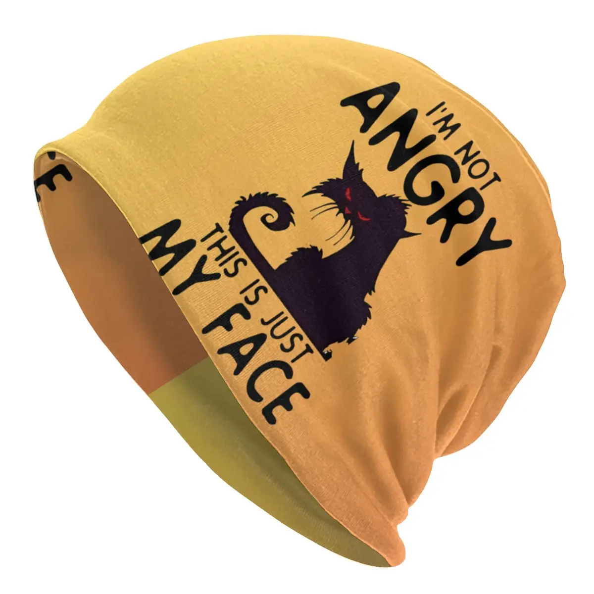 

This Is My Face Thin Bonnet Homme Outdoor Strange Cat Skullies Beanies Caps Novelty Hats