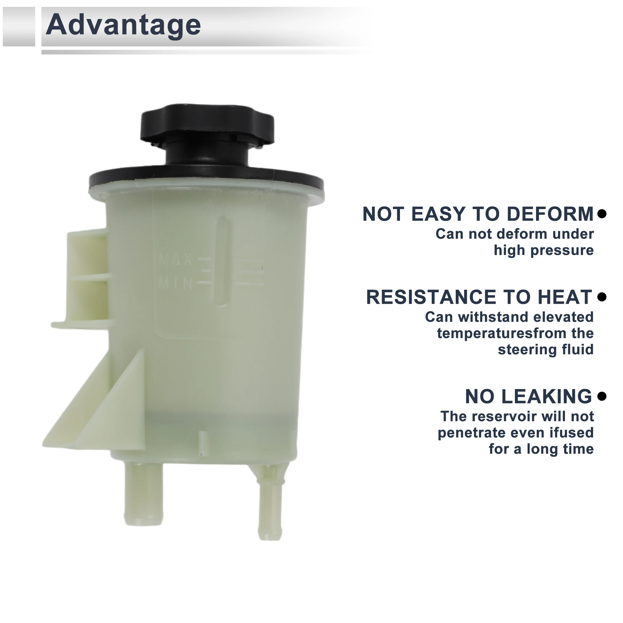 UXCELL Power Steering Reservoir for Ford F-150 2004 2005 2006 2007 2008 No.5L3Z3A697AA 1 Pc Beige