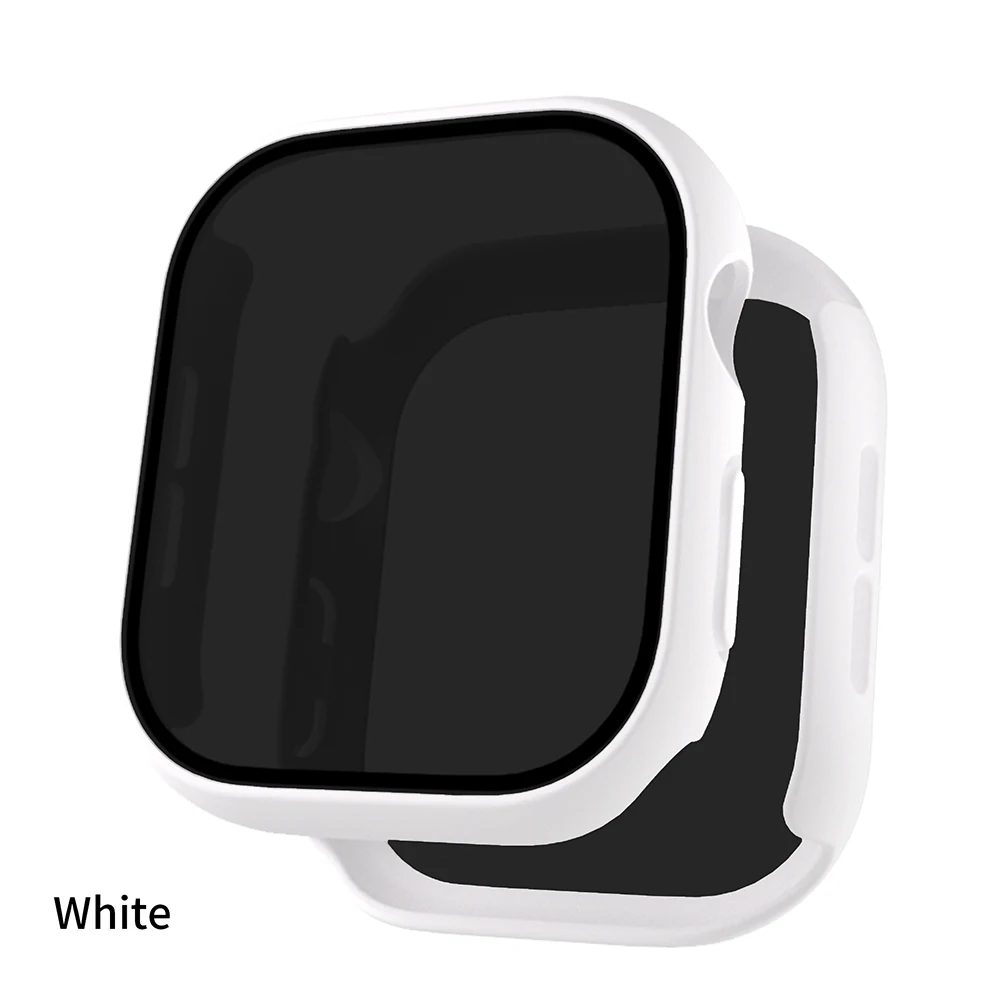 Privacy Tempered Glass and Case Combo for Apple Watch - Anti-Peeping Screen Protector with PC Cover