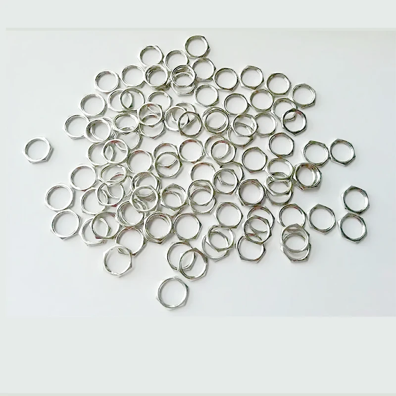 50 pcs x Metal nut for 6.35mm Stereo/mono headphone jack microphone socket connector
