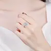 W. Crushed Ice Cut 1ct 2ct Moissanite D Color Gemstone  925 Sterling Silver Engagement Ring for Women Jewelry Gift 3