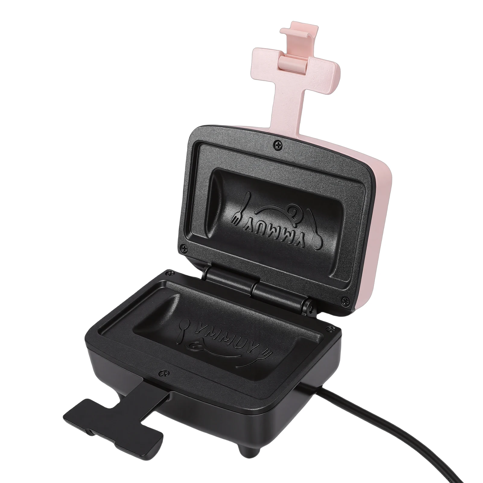Breakfast Sandwich Maker Electric Sandwich Maker Two Sided Heating Mini Press Breakfast Machine with Non Stick Plate
