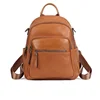 High Quality Vintage A4 Coffee Brown Black Full Grain Genuine Leather Women's Backpack Cowhide Girl Female Travel Bag Lady M1021 2