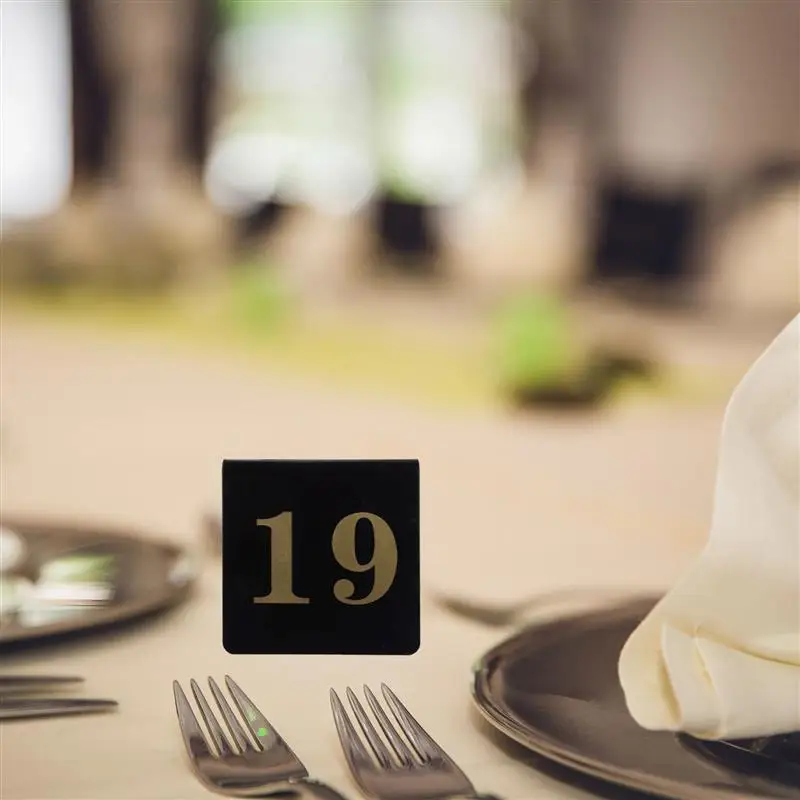 10Pcs Acrylic Table Numbers For Wedding Tent Cards Banquets Receptions Double-Sided Digital Table Number Plate For Hotel Banquet