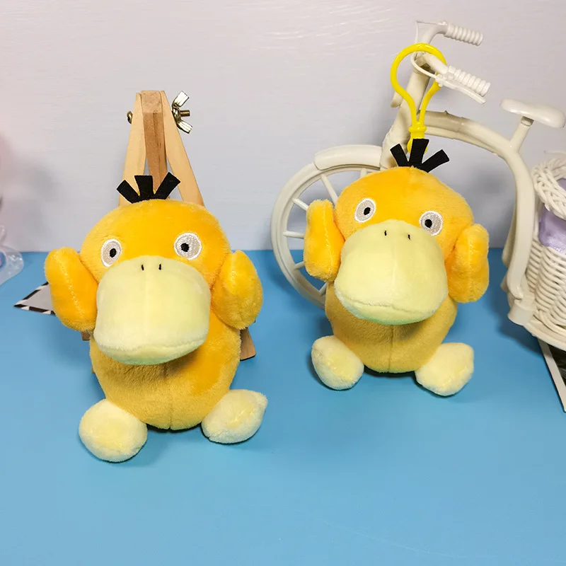 

Плюшевая игрушка Pokemon Psyduck, 11 см, милый маленький желтый брелок утка, сумка-подвеска, детский подарок на день рождения