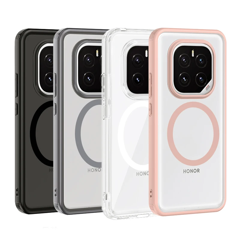 For Honor GT Pro Crystal Clear Magnetic Anti-Scratch Phone Case with Soft TPU and Camera Protection