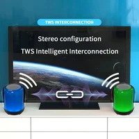 AI wireless Bluetooth speaker, seven color ambient light, high sound quality subwoofer, portable outdoor home decoration gift 2