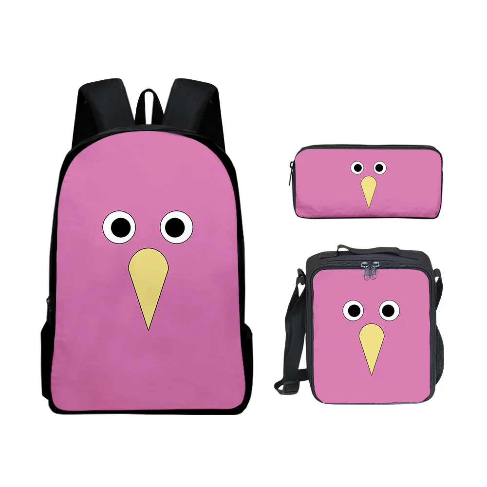 Classic Fashion Funny Garten of Banban 3D Print 3pcs/Set pupil School Bags Laptop Daypack Backpack Lunch bag Pencil Case