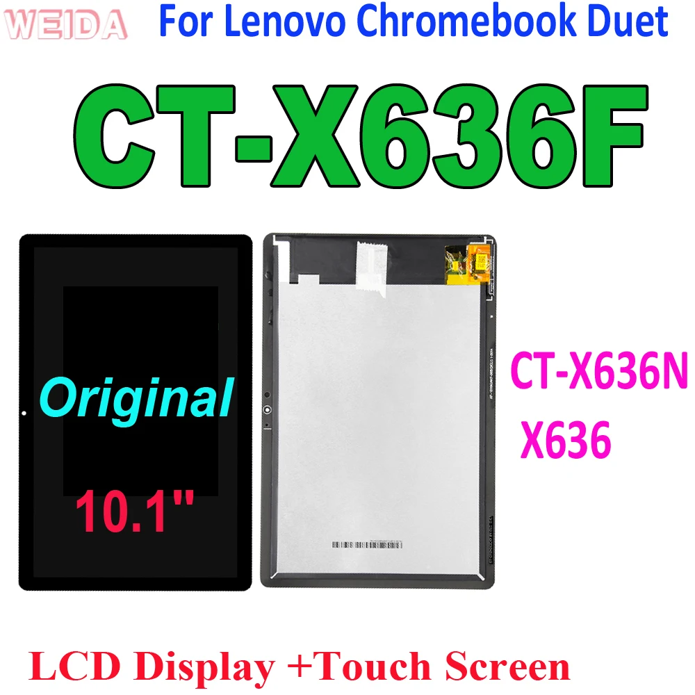 Original 10.1'' LCD For Lenovo Chromebook Duet CTX636F CTX636N X636