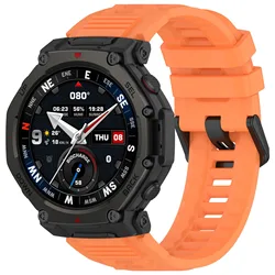 Elastic Silicone Sport Strap for 48mm Smartwatch - Premium Replacement Band Accessories (Orange)