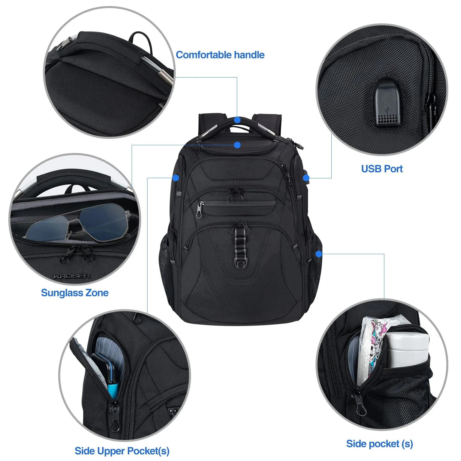 Men's Backpack Computer Backpack Large Capacity Multi-function Usb Backpack Business Laptop Travel Laptop Bag Student Backpack 3