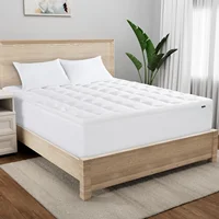 Serta Memory Flex Soft Queen Mattress Topper, 2" Pillow Top Mattress Pad, Cushioning Stain Resistant Mattress Protector with 15" 1