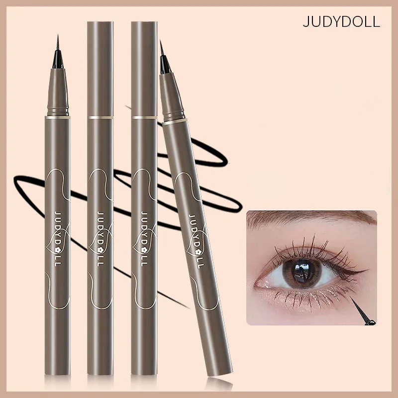 JUDYDOLL delineador de ojos líquido resistente al agua, delineador de Ojos de larga duración, lápiz para pestañas inferiores, secado rápido, no florece, herramienta cosmética Natural