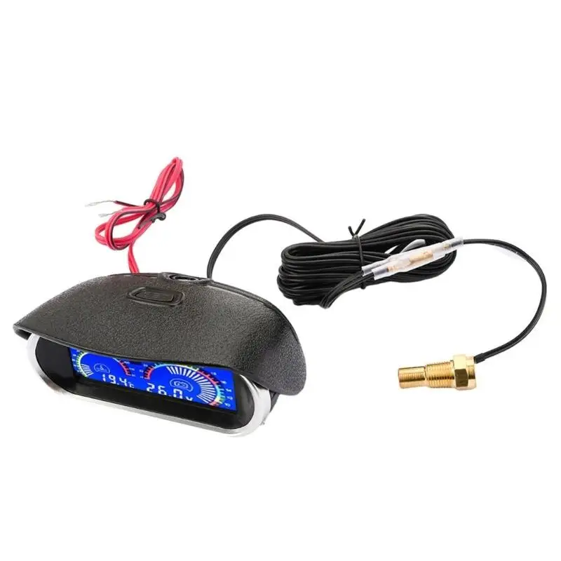 디지털 판독 및 범용 기능을 갖춘 수온 및 전압계 측정용 02DE 12V 24V LCD 게이지 장비