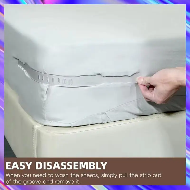 ABNL Open Corner Bed Sheet Holder With Lock Strips,Duty Bedsheet Clips With Enhanced Straps Mattress, Keep Sheet Firm