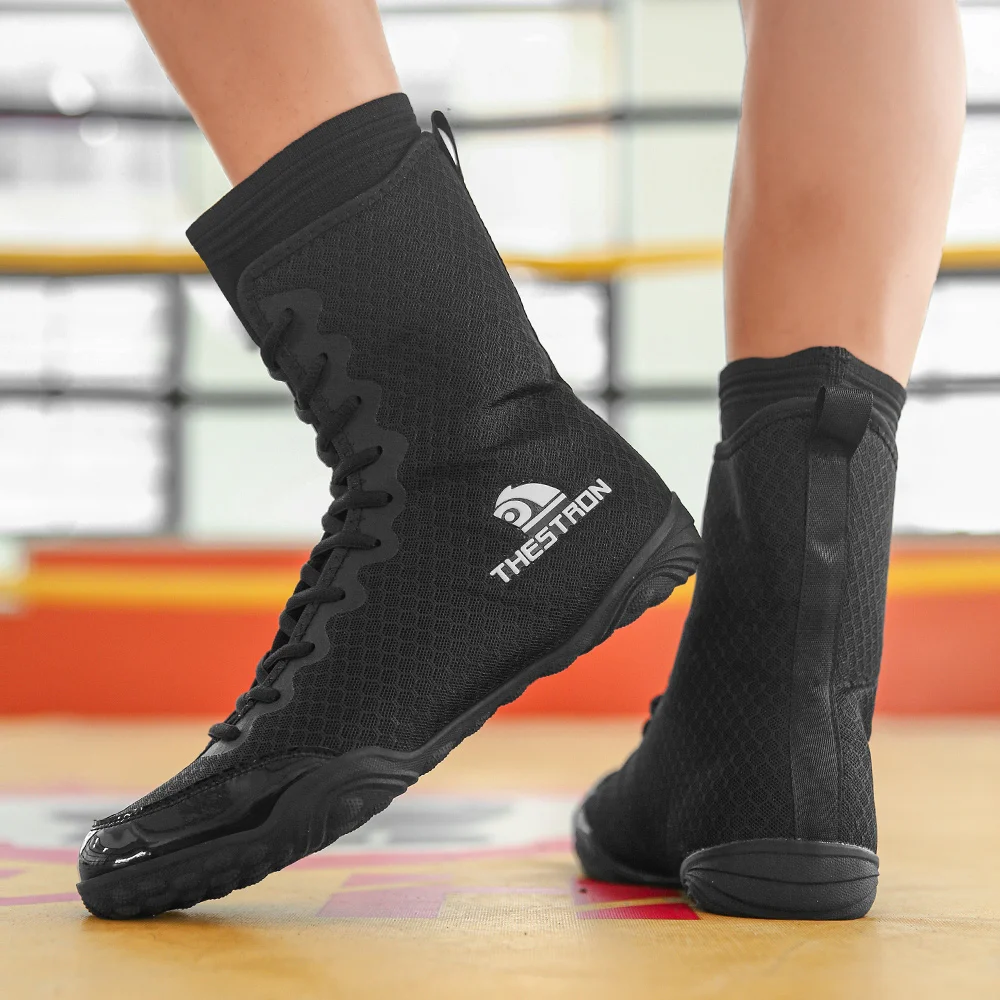 High Top Wrestling Shoes Men Big Size 39-48 Non Slip Boxing Sneakers Wrestling Training Shoes Comfortable Combat Sneaker