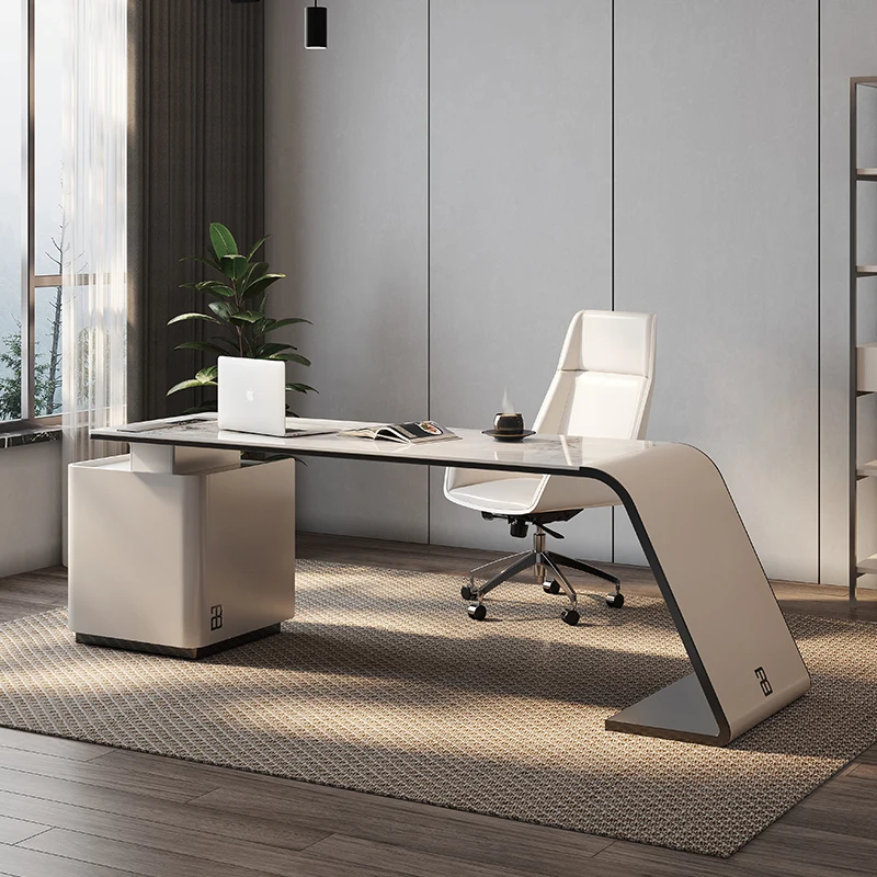 Executive Computer Study Table Modern Italian Reception Writing Standing Desk Corner Escritorios De Ordenador Luxury Furniture