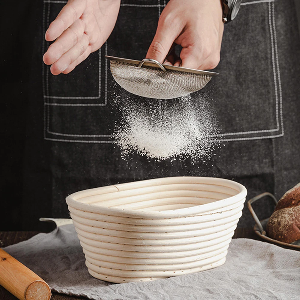 Oval Banneton Set for Professional and Home Bakers - Sourdough Bread Proofing Baskets