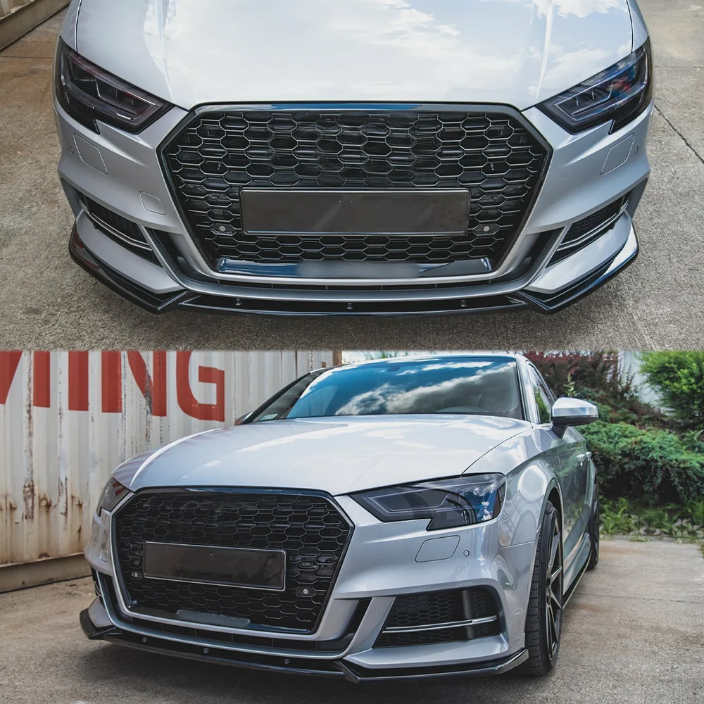 아우디 A3 S3 8V S-line 2017 2018 2019 2020 프론트 범퍼 립 친 스포일러 스플리터 디퓨저 바디킷 튜닝