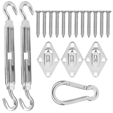 

Stainless Steel Hardware Kit Screw Rhombus Hook Spring Buckle Shade Sail Accessory shade