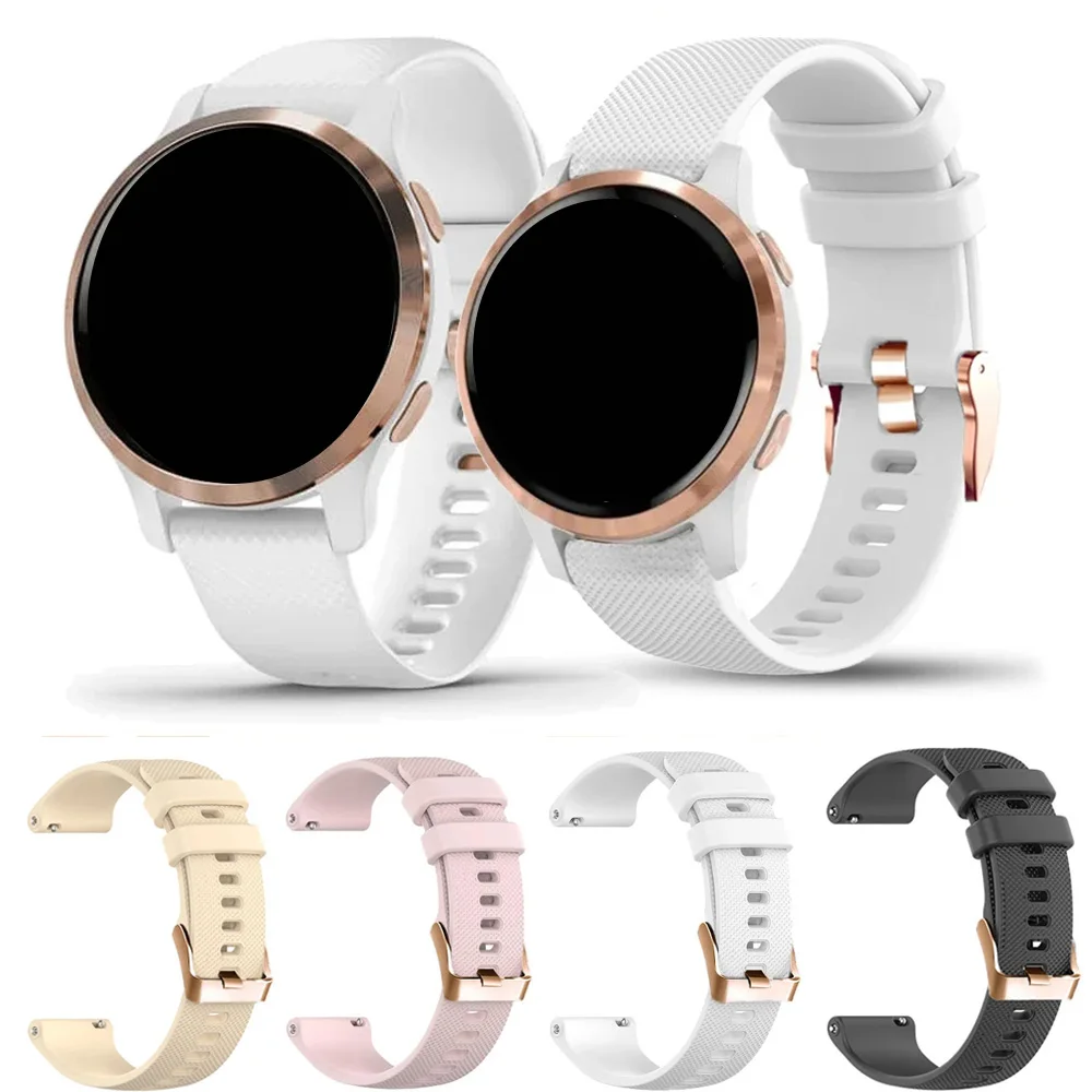 Sleek 18mm Silicone Watch Band Bracelet Strap