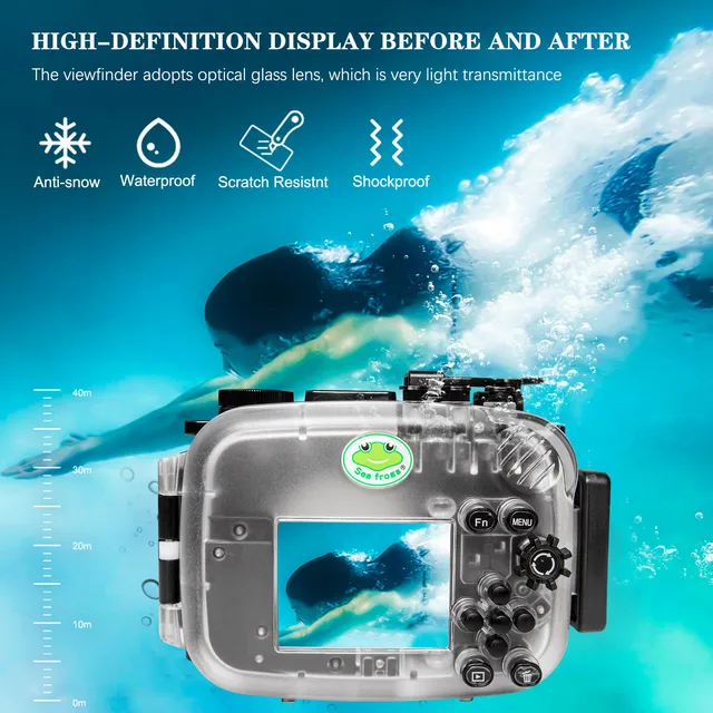 Meikon 40メートル 防水 水中ハウジングケースのためのソニーnex-7 nex-18?55ミリメートル レンズ シリコ