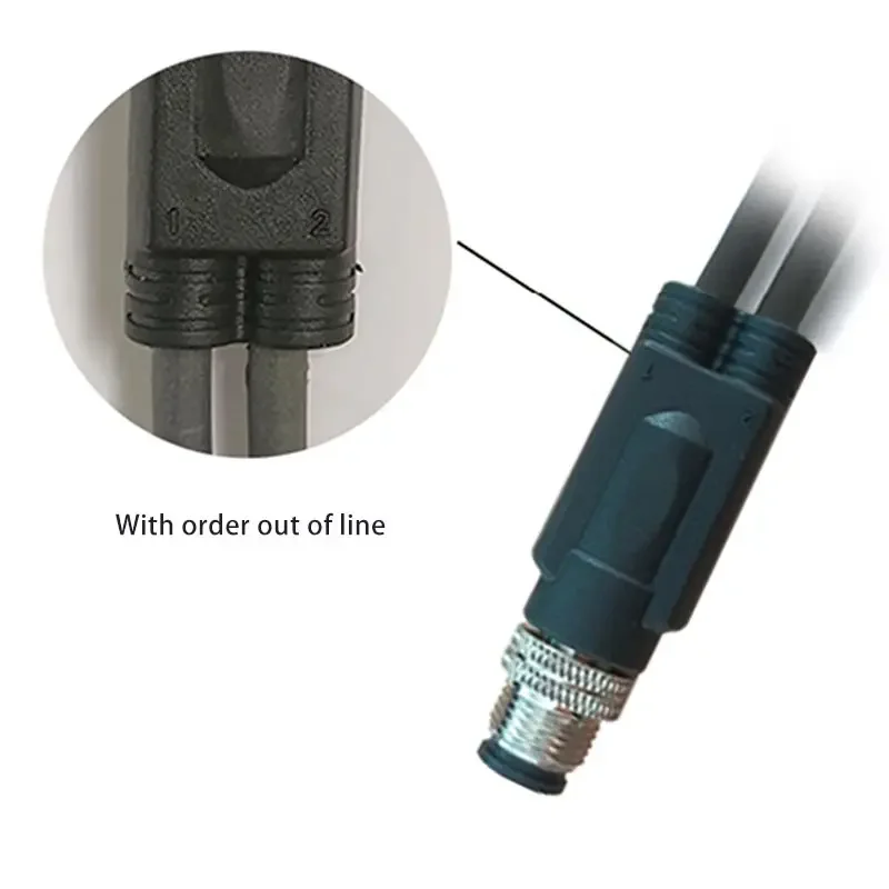 Industrial Grade M12 Y-Type Waterproof Wire Splitter Connector – 250V 22AWG Shielded Cable