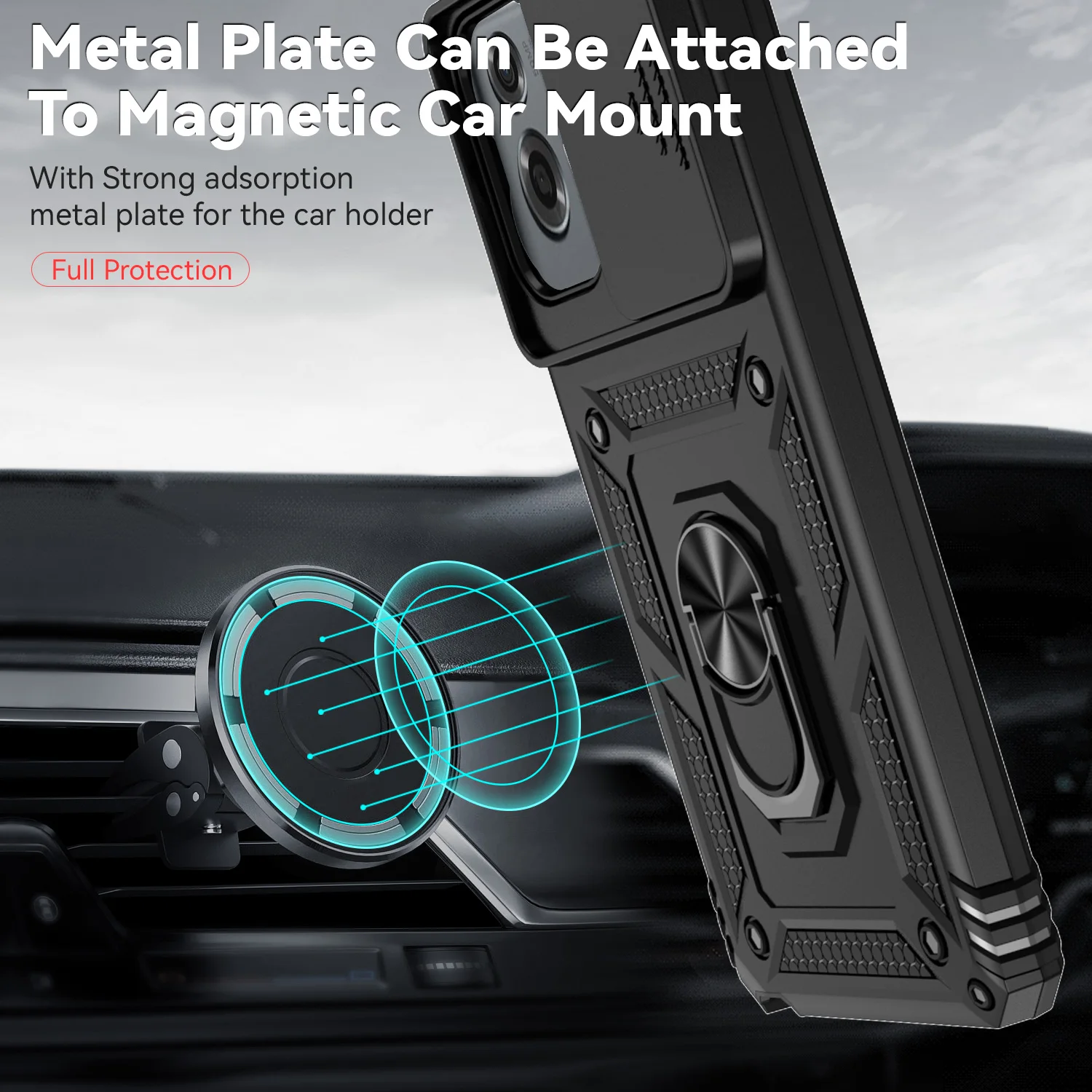 Shockproof Slide Camera Lens Case for Motorola Moto Edge & G Series