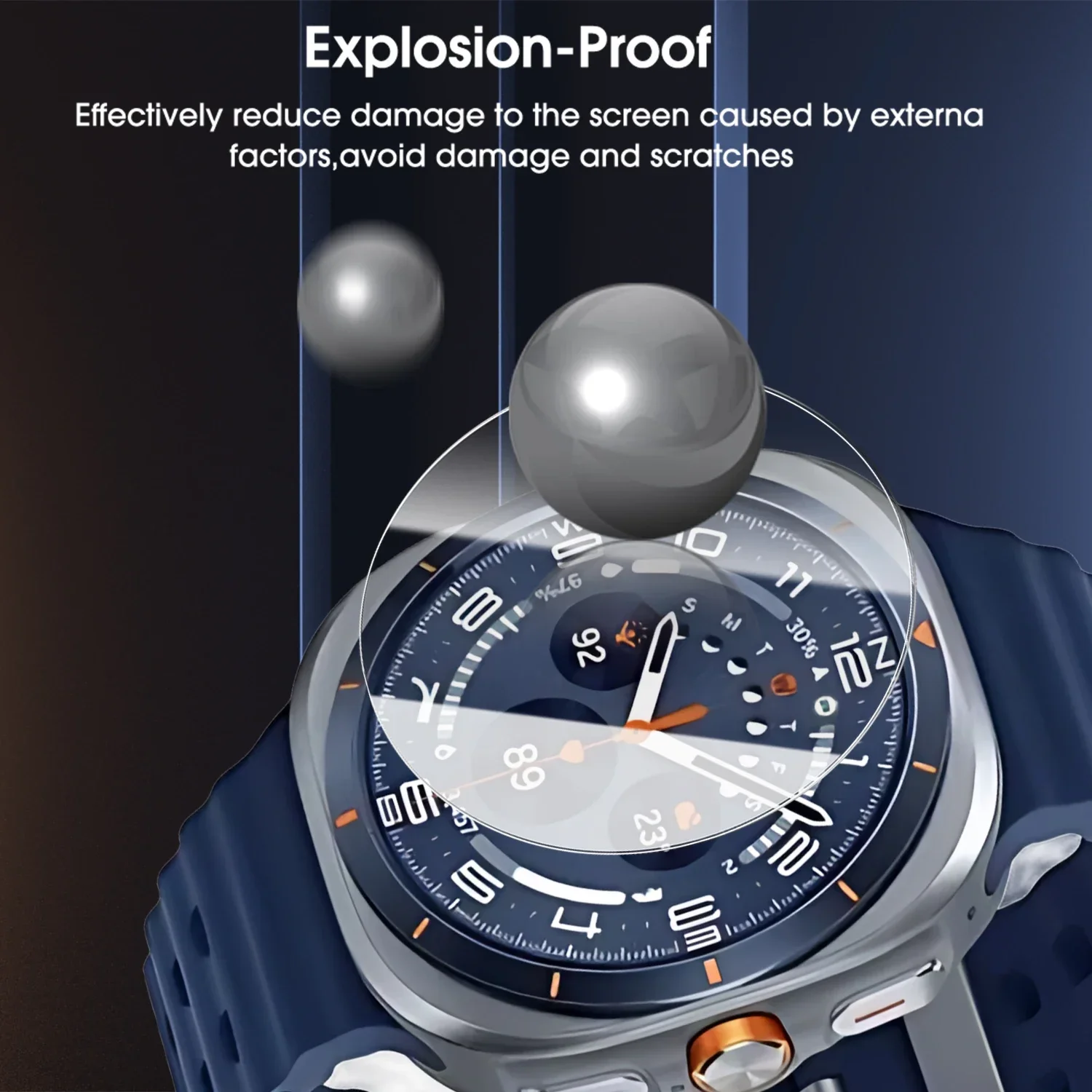 Gehärtete Glasfolie für Samsung Galaxy Watch 8 Classic 46 mm Schutzfolie Watch Ultra/8/7/6/5/4 44 mm 40 mm Classic 47 mm – Detail 7