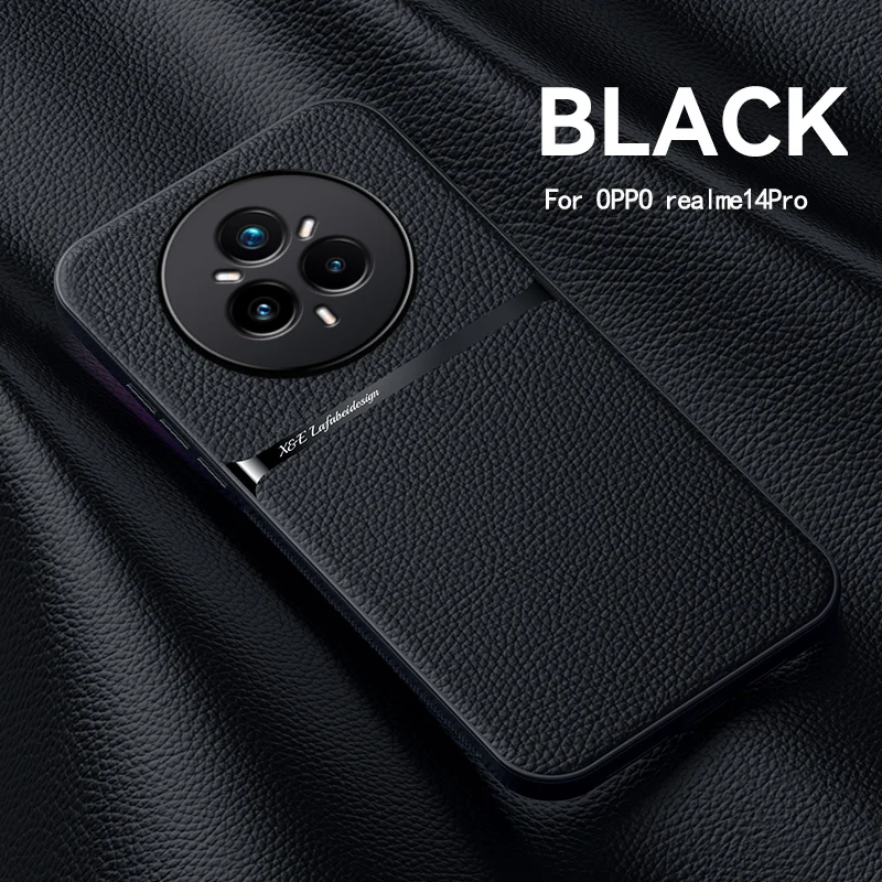 Magnetic PU Leather Ultra-Thin Shockproof Phone Case with Camera Protection